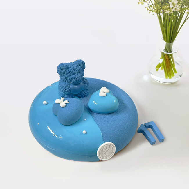 Bánh Entremet Breezy Bear Love Blue - Ảnh 2