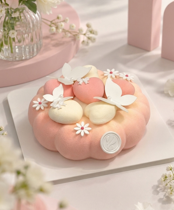 Bánh Entremet Heavenly Flutter Pink