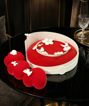 Set 4 Bánh Entremet Garden Whisper Red