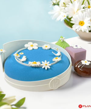 Set 4 Bánh Entremet Garden Whisper Blue Mix Mini 3 Vị