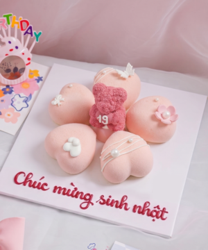 Set 5 Bánh Entremet Hồng Gấu - Ảnh 2