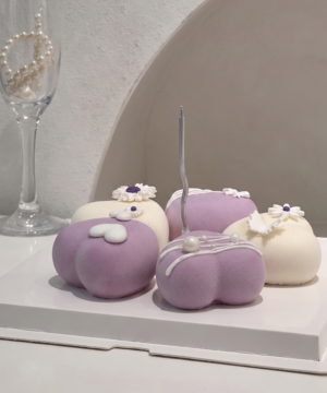 Set 5 Bánh Entremet Tím Trắng - Ảnh 2
