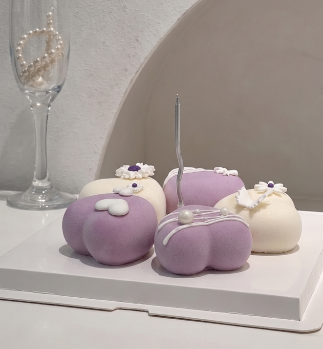 Set 5 Bánh Entremet Tím Trắng - Ảnh 2