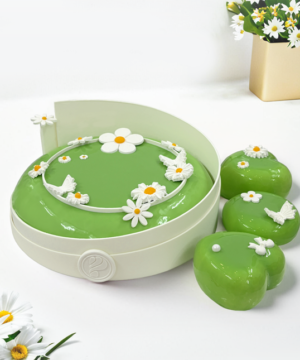 Set 4 Bánh Entremet Garden Whisper Green Glaze