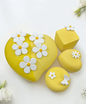 Set 4 Bánh Entremet Golden Daisy Garden