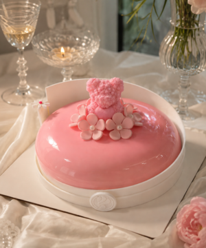 Bánh Entremet Teddy in Bloom Glaze