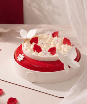 Bánh Entremet Butterfly Garden Red