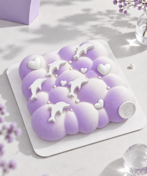 Bánh Entremet Dolphin Whispers Purple